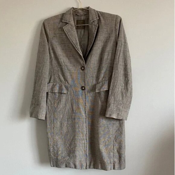 Riani • Long Linen–Virgin Wool Blazer • Size 10 - Picture 7 of 13